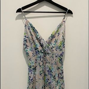 😁 floral dress with blue/green/white  flowers